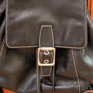 Authentic coach legacy black leather backpack 9569